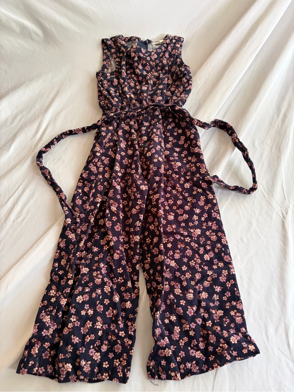 Copper Key Navy Jumpsuit with Pink Floral Print Size 4